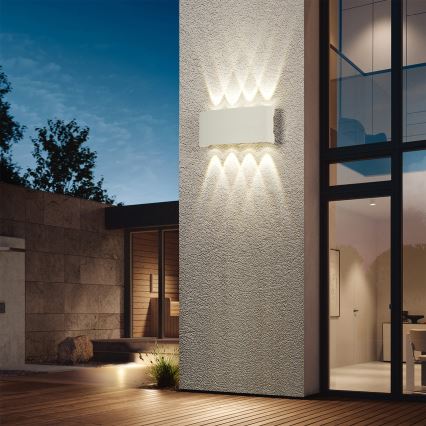 Brilagi - Applique murale d'extérieur LED FLAREBOX LED/8W/230V blanche IP65