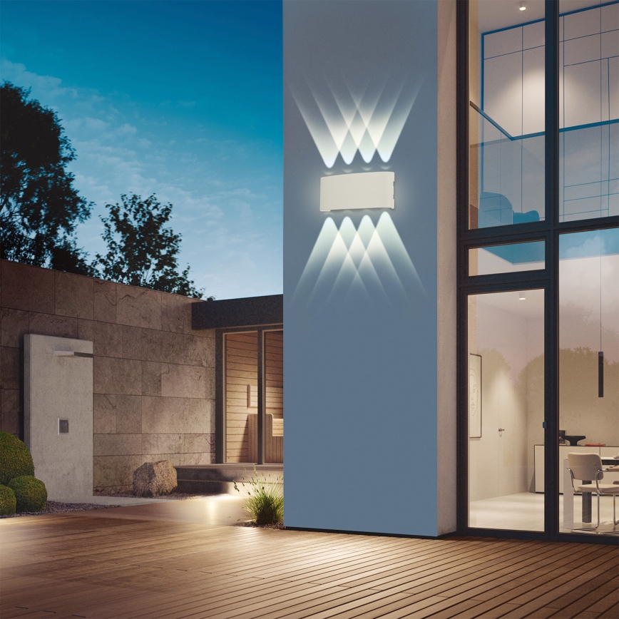 Brilagi - Applique murale d'extérieur LED FLAREBOX LED/8W/230V blanche IP65