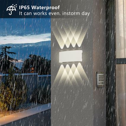 Brilagi - Applique murale d'extérieur LED FLAREBOX LED/8W/230V blanche IP65