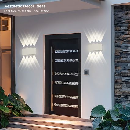 Brilagi - Applique murale d'extérieur LED FLAREBOX LED/8W/230V blanche IP65