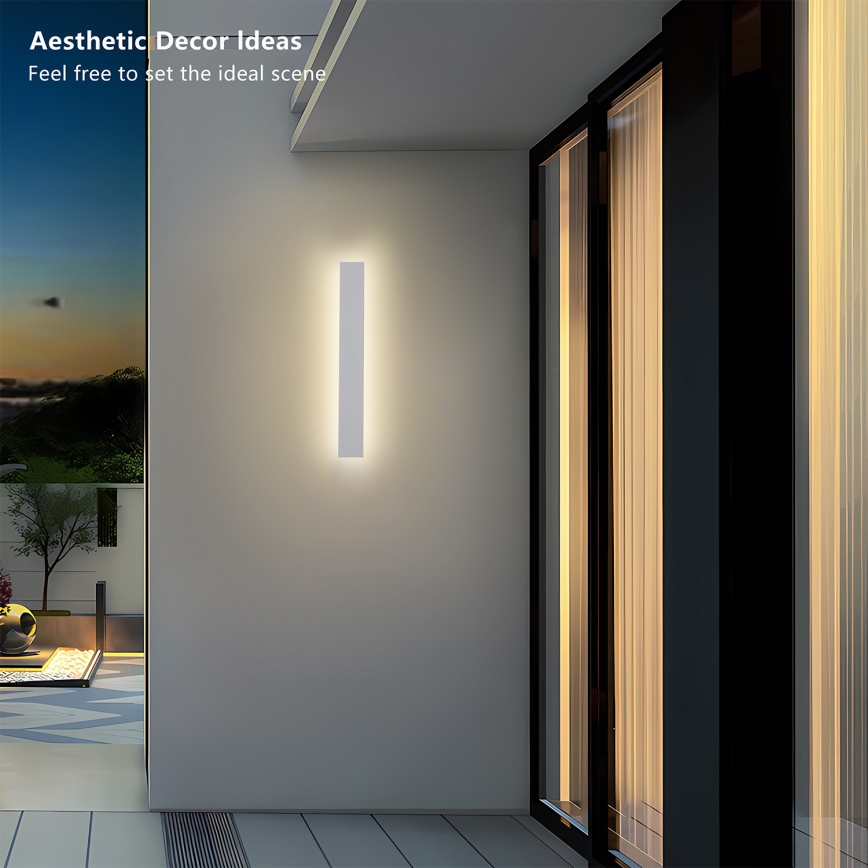 Brilagi - Applique murale extérieure LED LINEAR LED/12W/230V 3000K IP65 50 cm blanche IRC 90