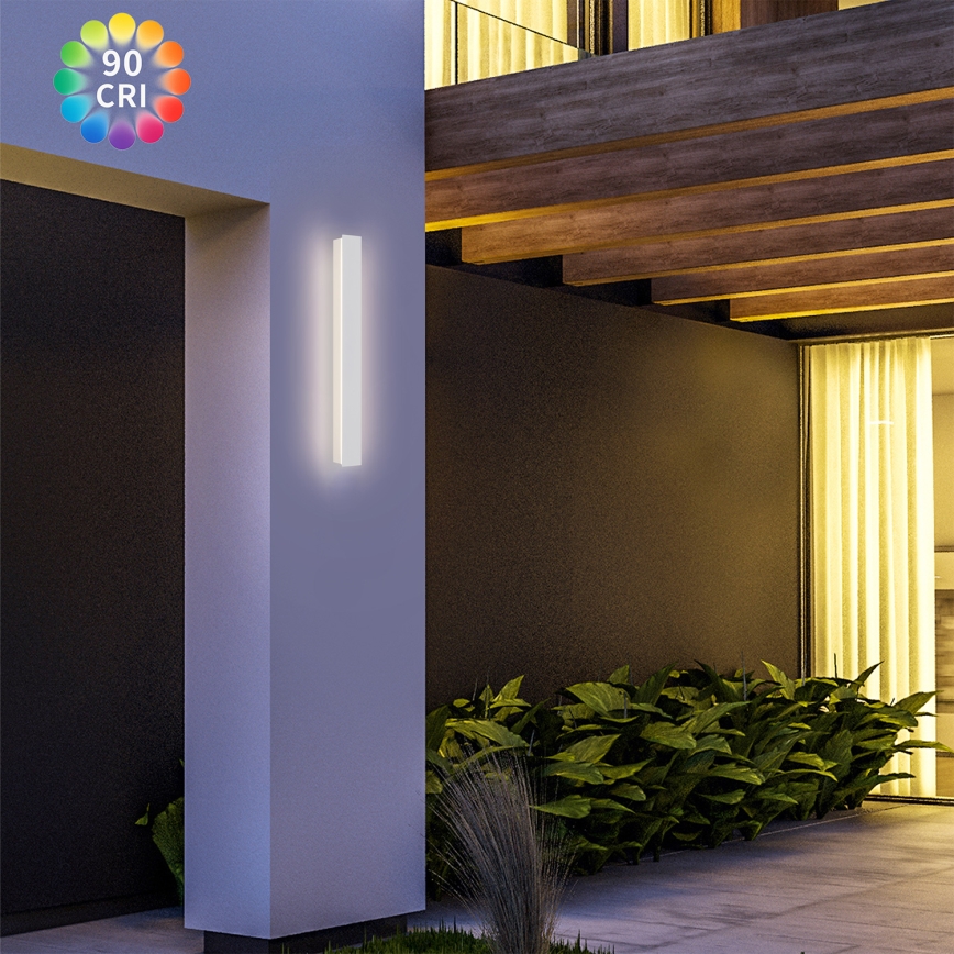 Brilagi - Applique murale extérieure LED LINEAR LED/12W/230V 3000K IP65 50 cm blanche IRC 90