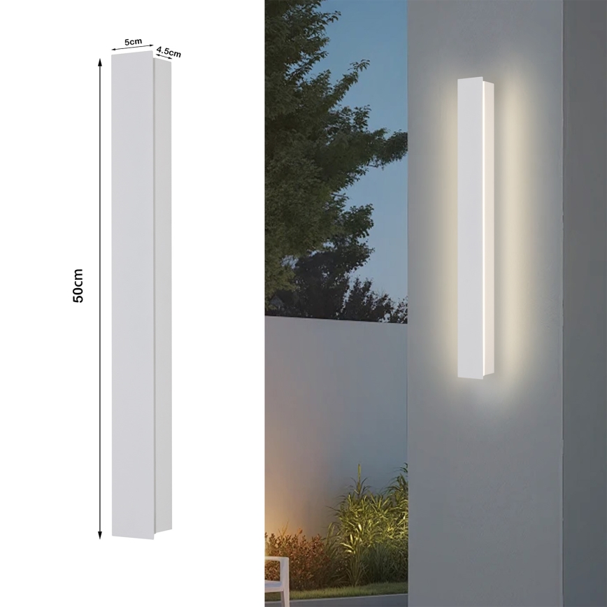 Brilagi - Applique murale extérieure LED LINEAR LED/12W/230V 3000K IP65 50 cm blanche IRC 90