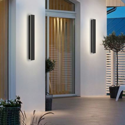 Brilagi - Applique murale d'extérieur LINEAR LED/12W/230V 4000K IP65 50 cm noir CRI 90