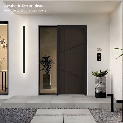 Brilagi - Applique murale LED d'extérieur LINEAR LED/32W/230V 3000K IP65 140 cm noir IRC 90