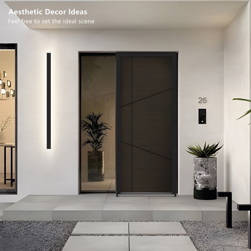 Brilagi - Applique murale LED d'extérieur LINEAR LED/32W/230V 3000K IP65 140 cm noir IRC 90