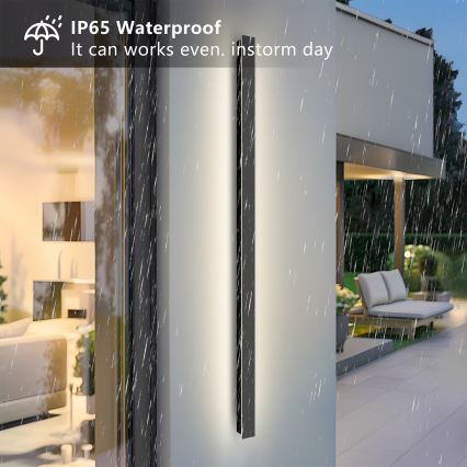 Brilagi - Applique murale LED d'extérieur LINEAR LED/32W/230V 3000K IP65 140 cm noir IRC 90