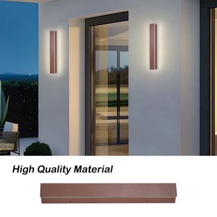 Brilagi - Applique murale d'extérieur LINEAR LED/8W/230V 3000K IP65 30 cm marron IRC 90