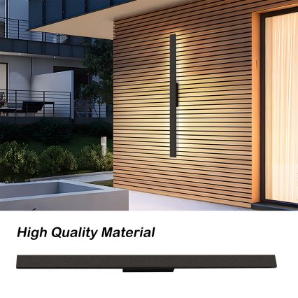 Brilagi - Applique murale extérieure LUNA LED/24W/230V 4000K IP65 100 cm noire IRC 90