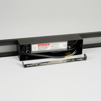Brilagi - Applique murale extérieure LUNA LED/24W/230V 4000K IP65 100 cm noire IRC 90