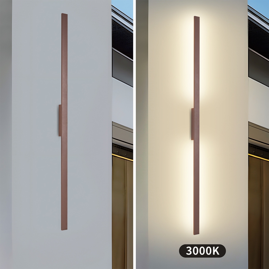 Brilagi - Applique murale extérieure LED LUNA LED/30W/230V 3000K IP65 150 cm marron IRC 90