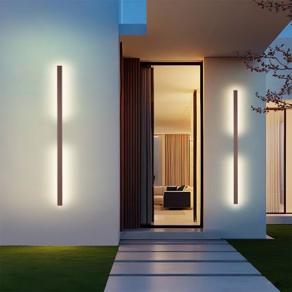 Brilagi - Applique murale extérieure LED LUNA LED/30W/230V 3000K IP65 150 cm marron IRC 90