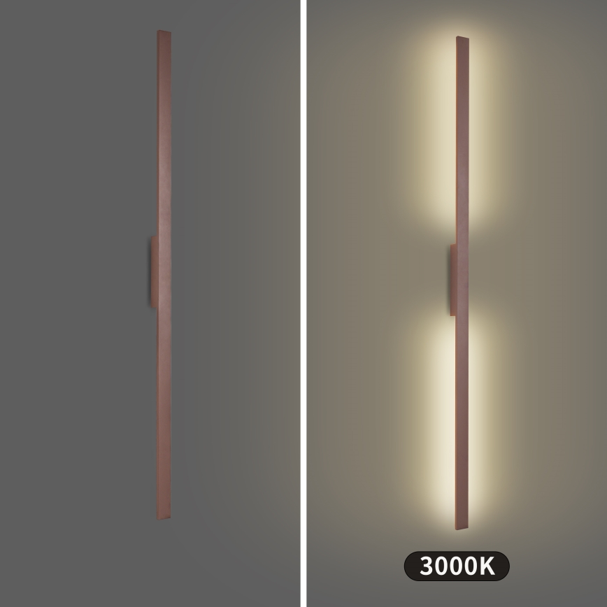 Brilagi - Applique murale extérieure LED LUNA LED/30W/230V 3000K IP65 150 cm marron IRC 90