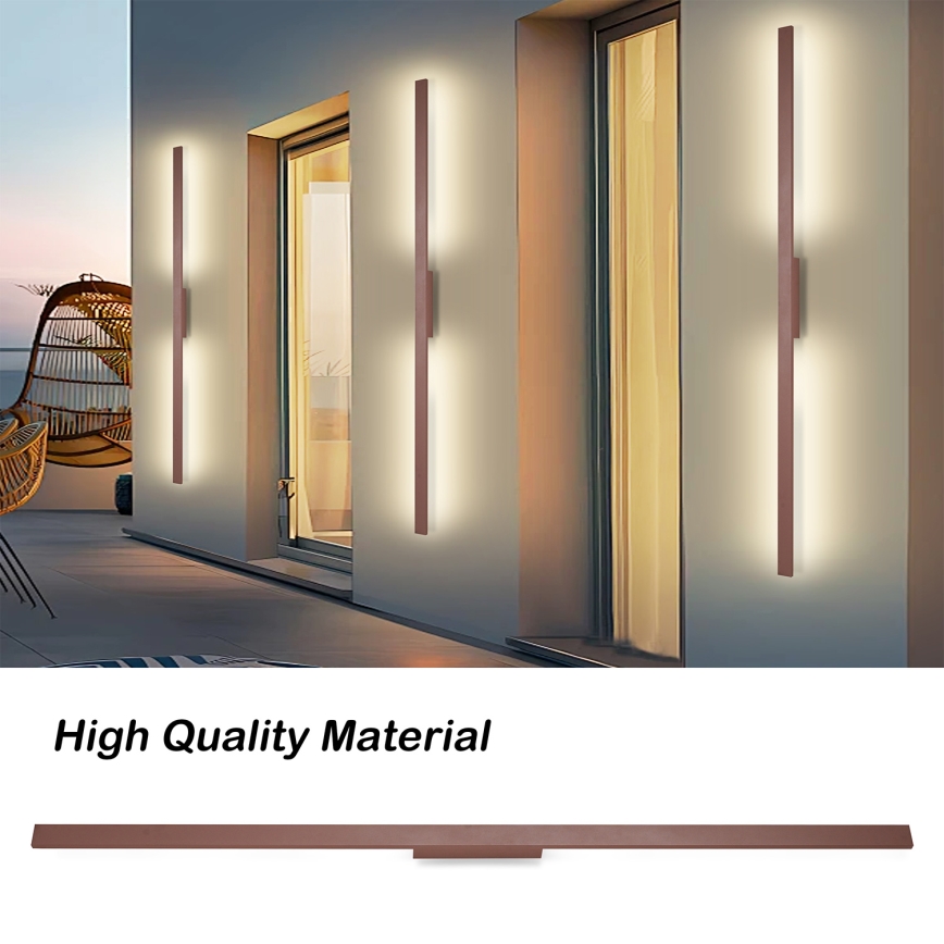 Brilagi - Applique murale extérieure LED LUNA LED/30W/230V 3000K IP65 150 cm marron IRC 90