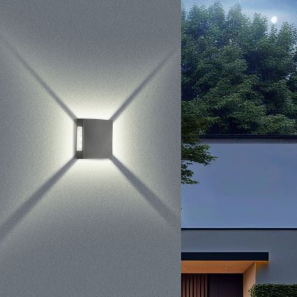 Brilagi - Applique murale d'extérieur LED QUADRAY LED/4W/230V anthracite IP65