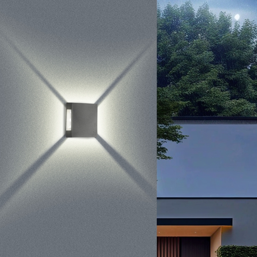 Brilagi - Applique murale d'extérieur LED QUADRAY LED/4W/230V anthracite IP65