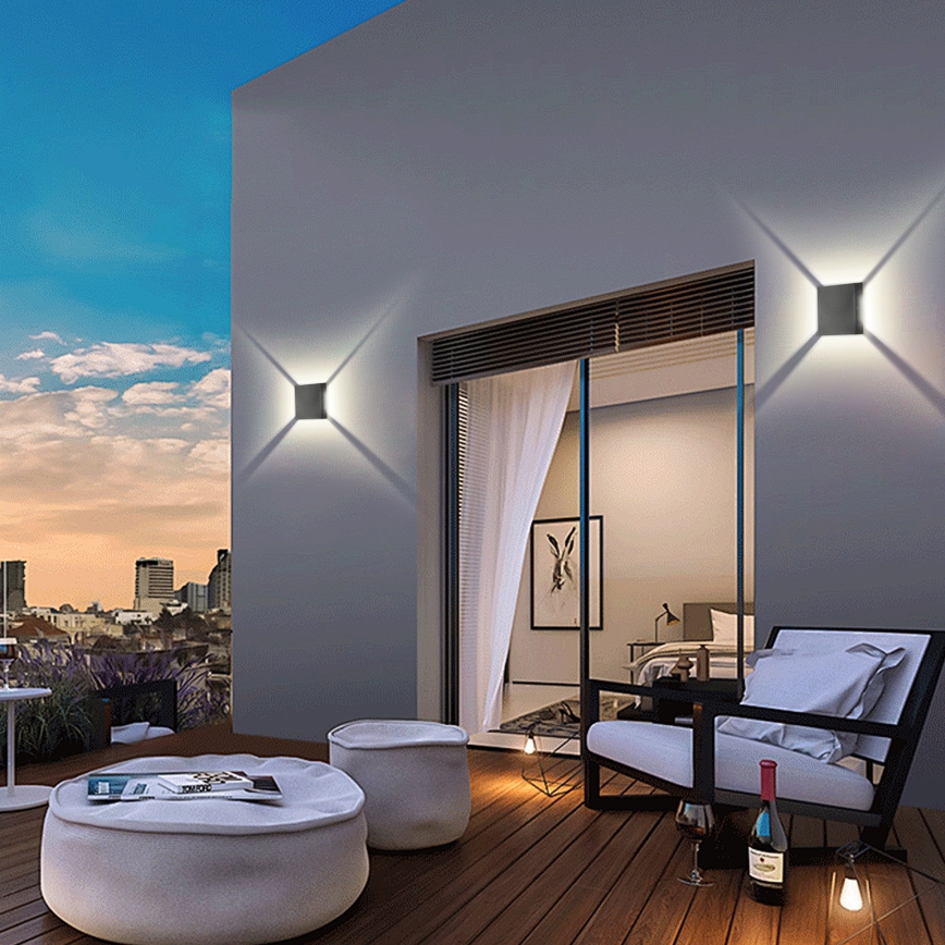 Brilagi - Applique murale d'extérieur LED QUADRAY LED/4W/230V anthracite IP65