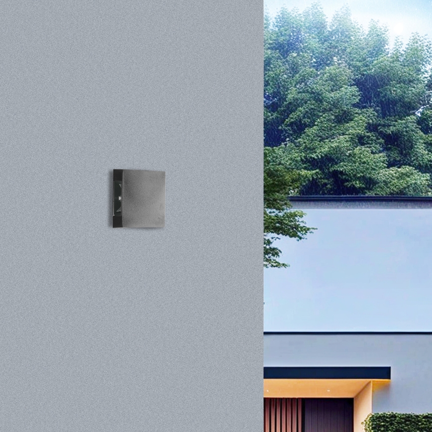 Brilagi - Applique murale d'extérieur LED QUADRAY LED/4W/230V anthracite IP65