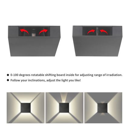 Brilagi - Applique murale d'extérieur LED QUADRAY LED/4W/230V anthracite IP65