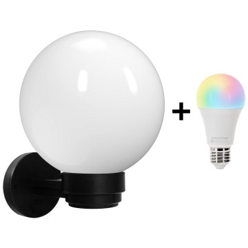 Brilagi - Applique murale d'extérieur LED RGBW à intensité variable HARBOR 1xE27/15W/230V 2700-6500K IP33 noir/blanc