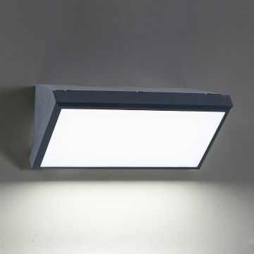 Brilagi - Applique murale d'extérieur LED RGBW à intensité variable TRIANGLE 1xE27/15W/230V 2700-6500K IP65 anthracite