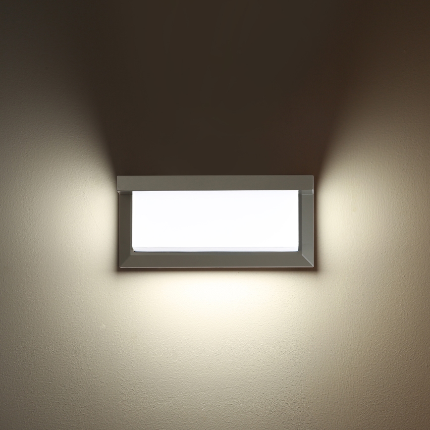 BRILAGI - Applique murale d'extérieur LED RGBW dimmable BRICKY 1xE27/12W/230V 2700-6500K IP54 gris