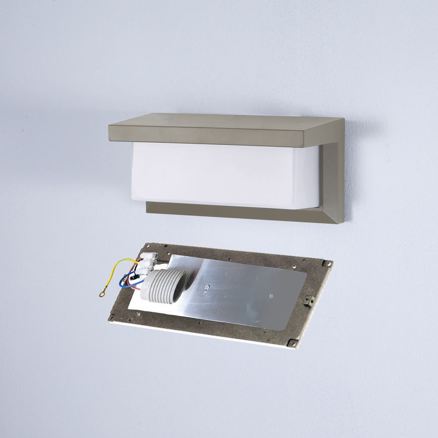 BRILAGI - Applique murale d'extérieur LED RGBW dimmable BRICKY 1xE27/12W/230V 2700-6500K IP54 gris