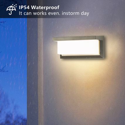 Brilagi - Applique murale d'extérieur LED RGBW dimmable BRICKY 1xE27/15W/230V 2700-6500K IP54 gris