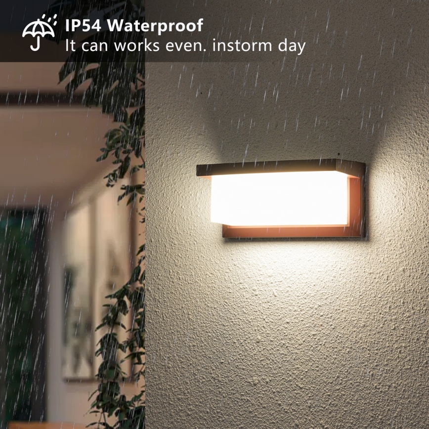 Brilagi - Applique murale d'extérieur LED RGBW dimmable BRICKY 1xE27/9W/230V 2700-6500K IP54 marron