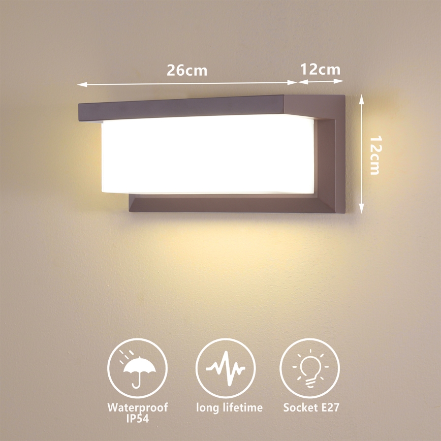 Brilagi - Applique murale d'extérieur LED RGBW dimmable BRICKY 1xE27/9W/230V 2700-6500K IP54 marron