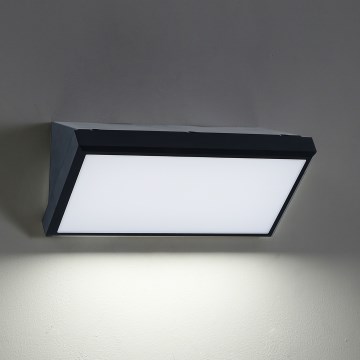 Brilagi - Applique murale d'extérieur LED RGBW dimmable TRIANGLE 1xE27/15W/230V 2700-6500K IP65 noire