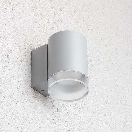 Brilagi - LED RGBW dimmable Applique murale d'extérieur MATERA 1xGU10/4,8W/230V 3000K IP54 gris + télécommande