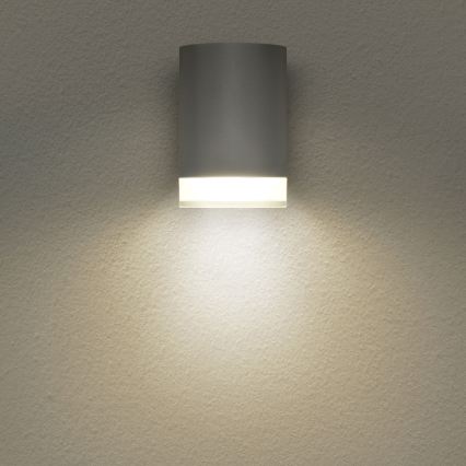 Brilagi - LED RGBW dimmable Applique murale d'extérieur MATERA 1xGU10/4,8W/230V 3000K IP54 gris + télécommande