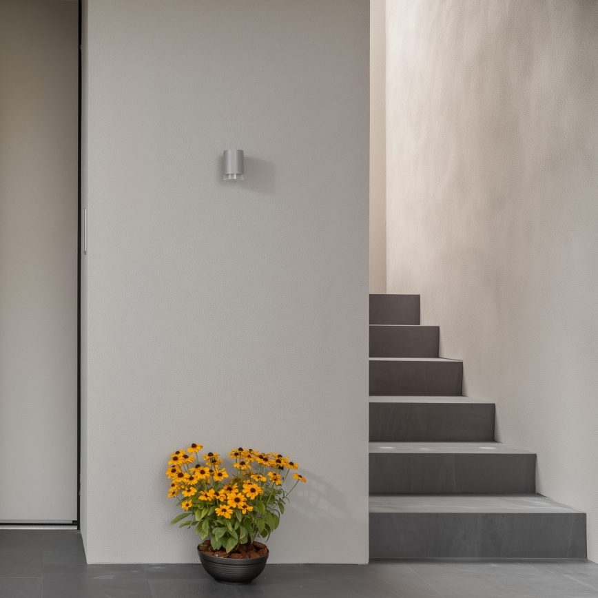 Brilagi - LED RGBW dimmable Applique murale d'extérieur MATERA 1xGU10/6W/230V 3000K IP54 gris + télécommande