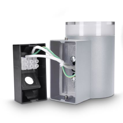 Brilagi - LED RGBW dimmable Applique murale d'extérieur MATERA 1xGU10/6W/230V 3000K IP54 gris + télécommande