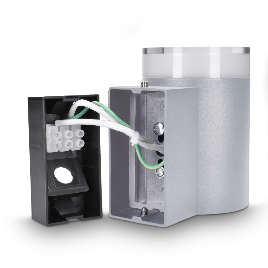 Brilagi - LED RGBW dimmable Applique murale d'extérieur MATERA 1xGU10/6W/230V 3000K IP54 gris + télécommande