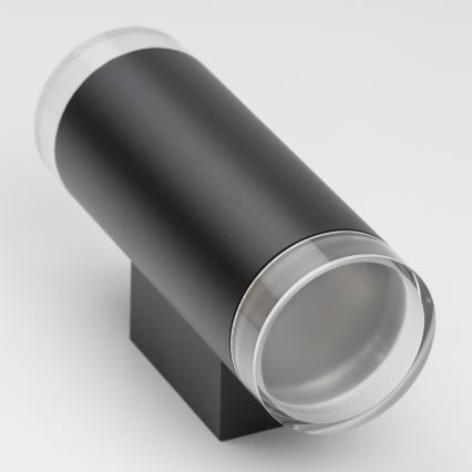 Brilagi - LED RGBW Applique murale extérieure dimmable MATERA 2xGU10/6W/230V 3000K IP54 noire + télécommande