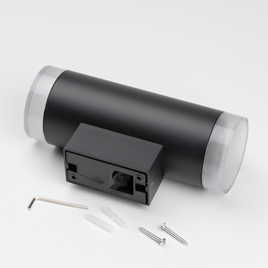 Brilagi - LED RGBW Applique murale extérieure dimmable MATERA 2xGU10/6W/230V 3000K IP54 noire + télécommande