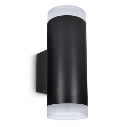 Brilagi - LED RGBW Applique murale extérieure dimmable MATERA 2xGU10/6W/230V 3000K IP54 noire + télécommande