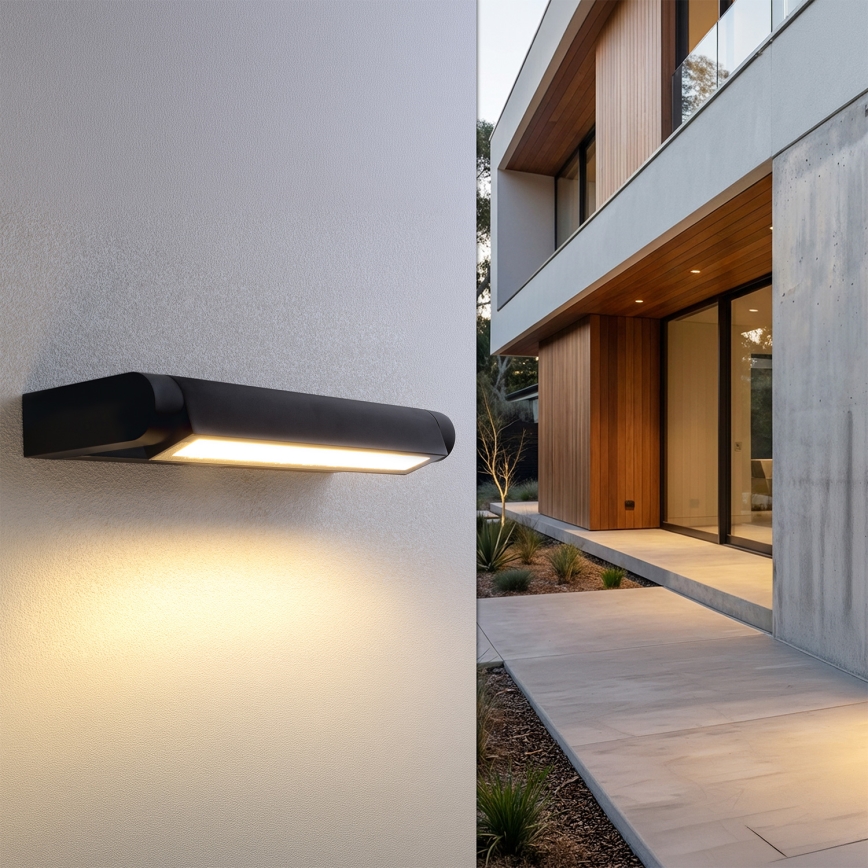 Brilagi - Applique murale d'extérieur LED SALERNO LED/12W/230V 35,5 cm noire IP65