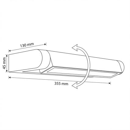 Brilagi - Applique murale d'extérieur LED SALERNO LED/12W/230V 35,5 cm noire IP65