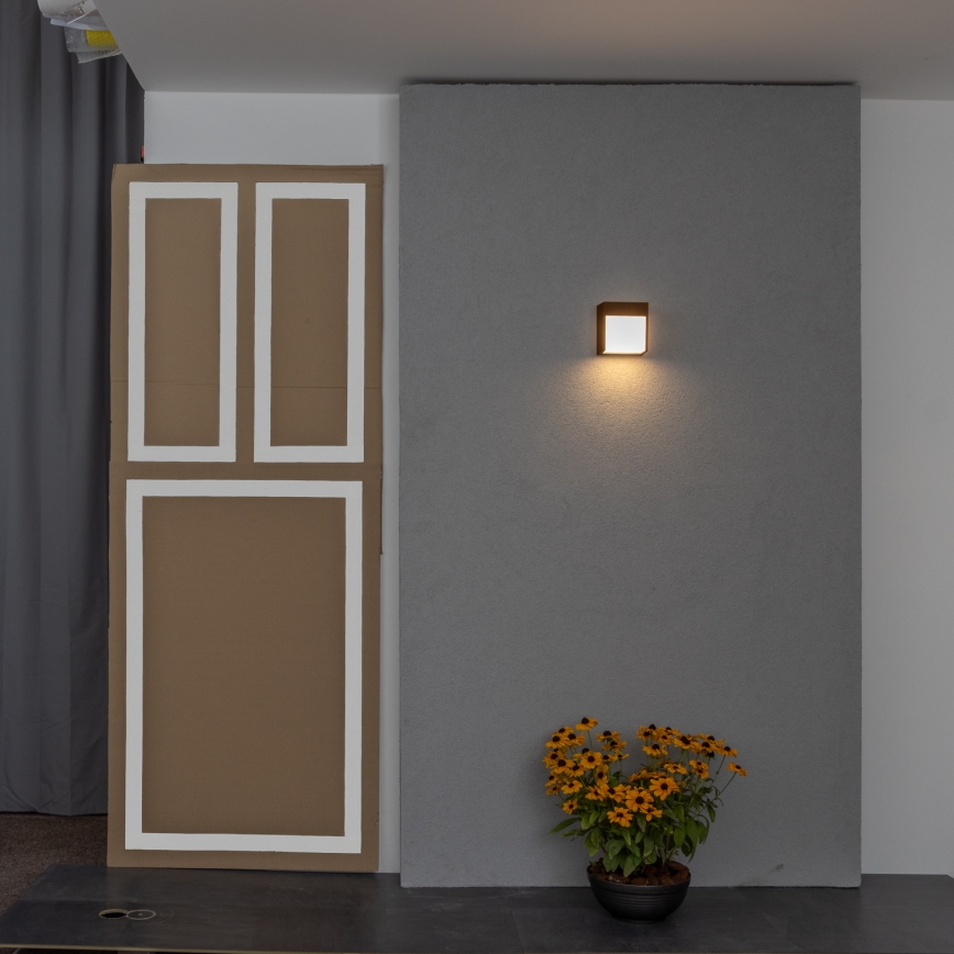 BRILAGI - Applique murale d'extérieur LED TERNI LED/12W/230V brun IP44