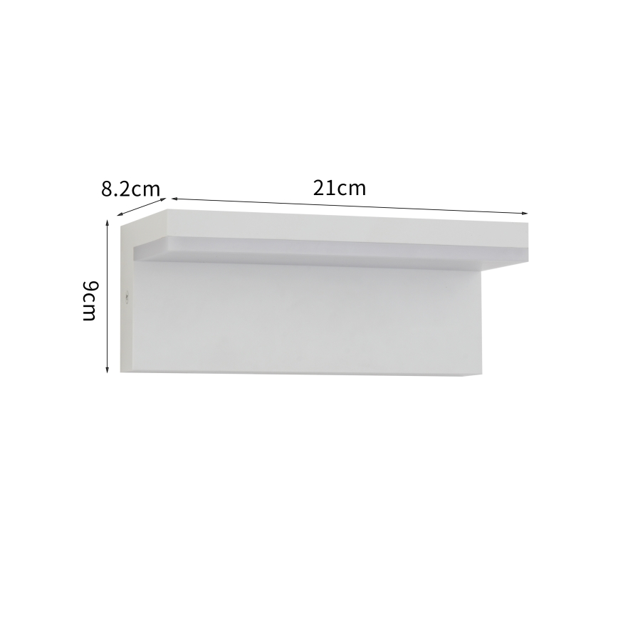 Brilagi - Applique murale d'extérieur LED TESSI LED/10W/230V blanche IP54