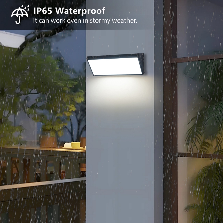 Brilagi - Applique murale d'extérieur LED TRIANGLE LED/42W/230V 3000/4000/6500K noir IP65