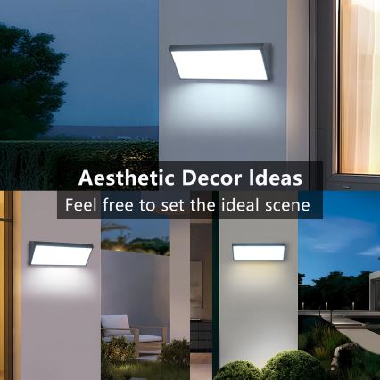 Brilagi - Applique murale d'extérieur LED TRIANGLE LED/42W/230V anthracite IP65