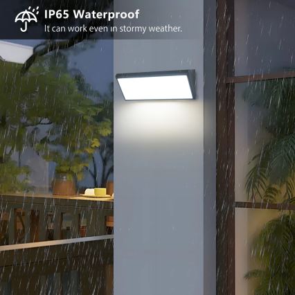 Brilagi - Applique murale d'extérieur LED TRIANGLE LED/42W/230V anthracite IP65