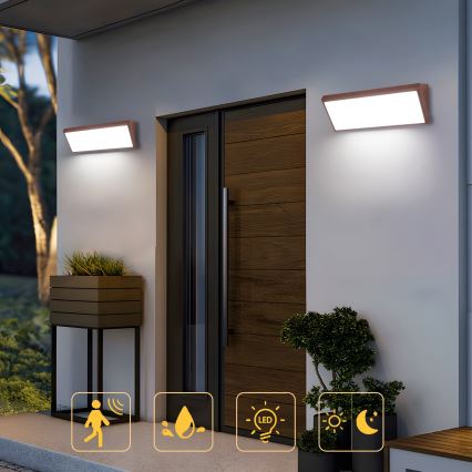 Brilagi - Applique murale d'extérieur LED TRIANGLE LED/42W/230V 45 cm marron IP65