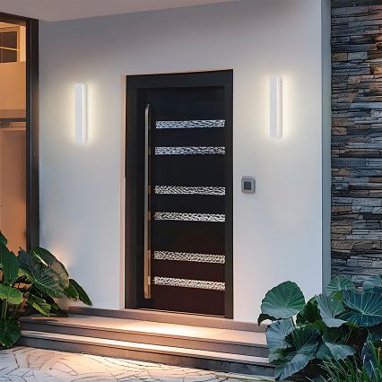 Brilagi - Applique murale d'extérieur LINEAR LED/8W/230V 3000K IP65 30 cm blanche IRC 90