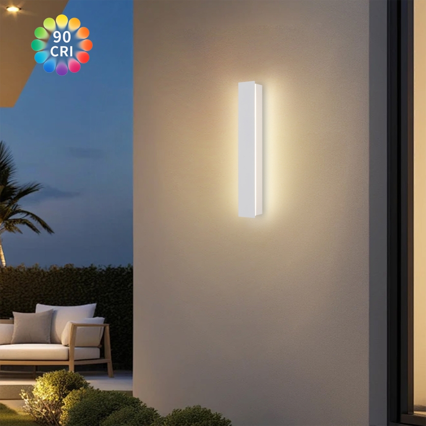 Brilagi - Applique murale d'extérieur LINEAR LED/8W/230V 3000K IP65 30 cm blanche IRC 90