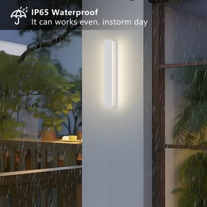 Brilagi - Applique murale d'extérieur LINEAR LED/8W/230V 3000K IP65 30 cm blanche IRC 90